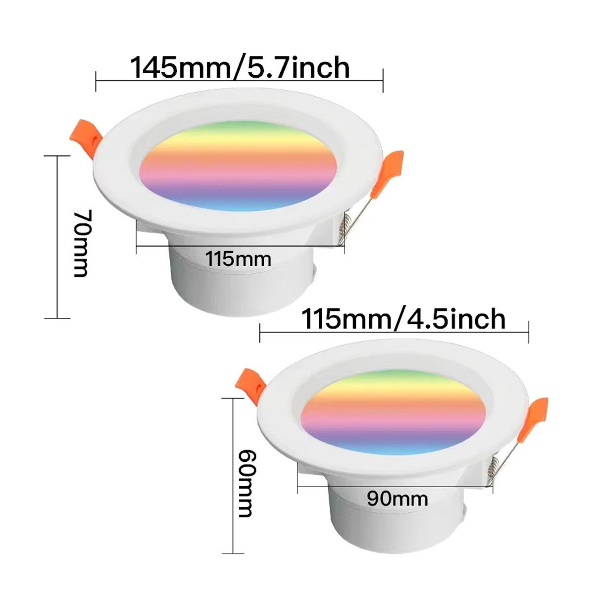 MOES Smart LED Downlight Zigbee Einbaustrahler mit RGB Farbwechsel und dimmbarer Warm-Kaltweiß - Bild 1