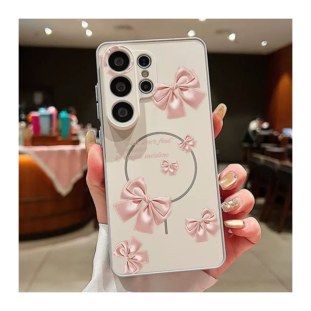 MOESOE Magnetische Handyhülle mit Schleifenmuster in Blau und Mehrfarbig für Samsung Galaxy S26 S25 S24 S23 S22 Ultra Edge FE A56 A37 A16 A55 A36 A17 A55 5G Cover aus Kunststoff - Bild 2
