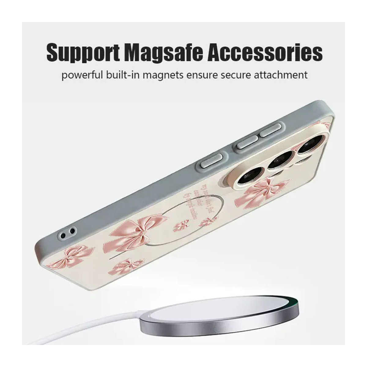 MOESOE Magnetische Handyhülle mit Schleifenmuster in Blau und Mehrfarbig für Samsung Galaxy S26 S25 S24 S23 S22 Ultra Edge FE A56 A37 A16 A55 A36 A17 A55 5G Cover aus Kunststoff - Bild 3