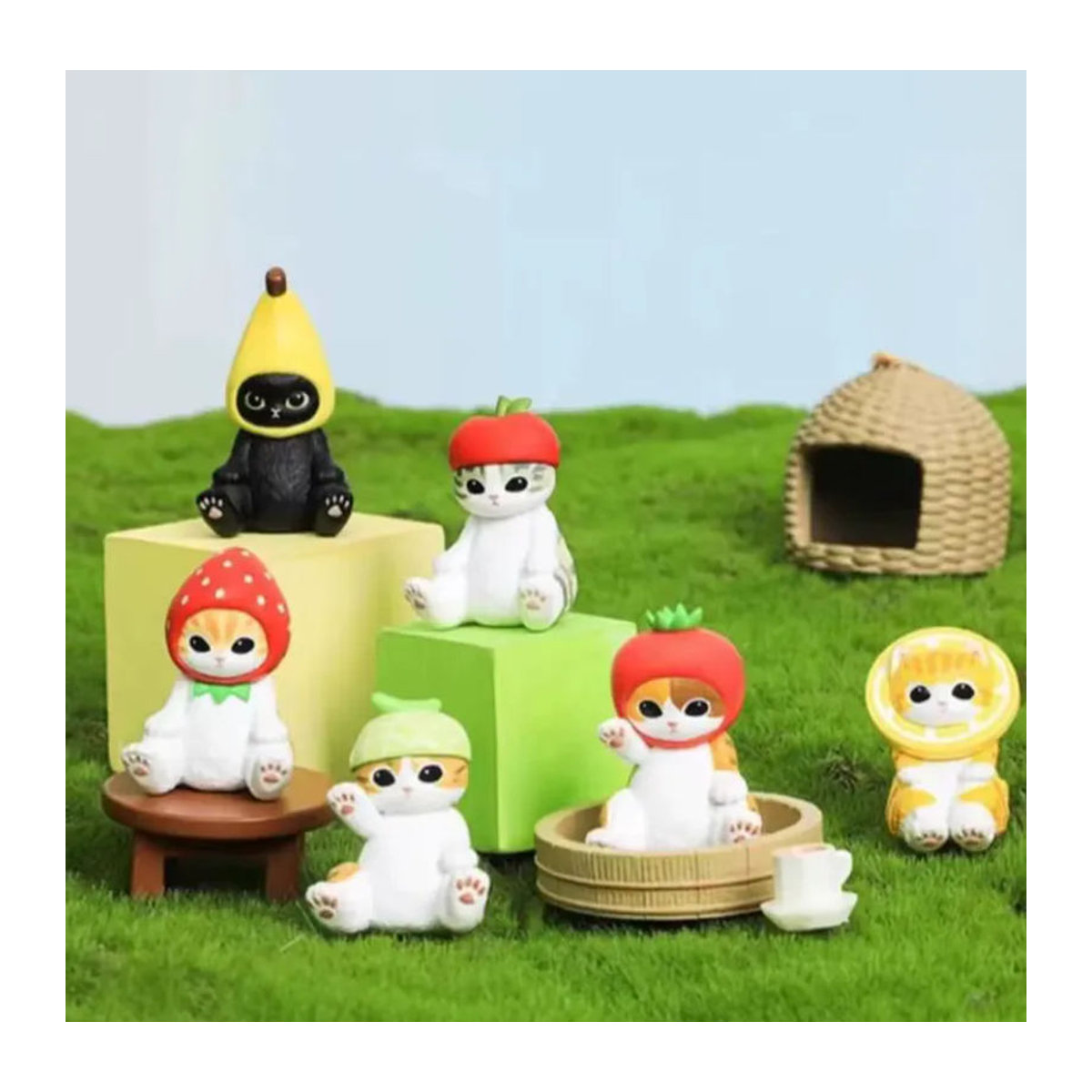 Mofusand Blind Box Modellfigur Niedliche Katze mit Hasen-Verkleidung aus Kunststoff in Mehrfarbig als Schreibtisch-Dekoration - Bild 2