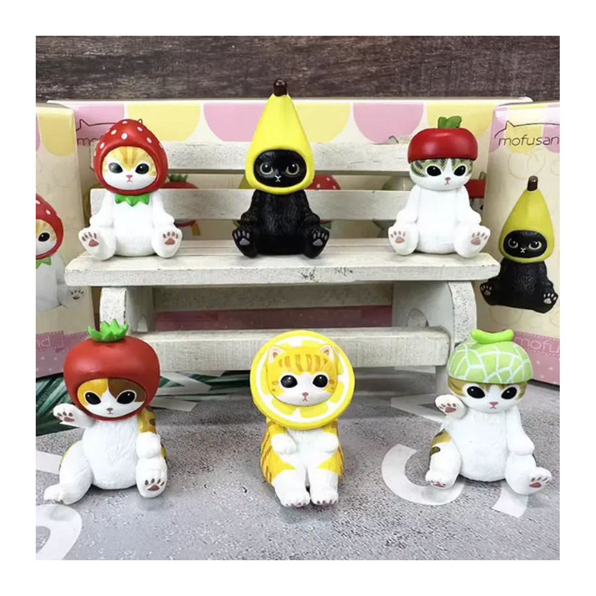 Mofusand Blind Box Modellfigur Niedliche Katze mit Hasen-Verkleidung aus Kunststoff in Mehrfarbig als Schreibtisch-Dekoration - Bild 3