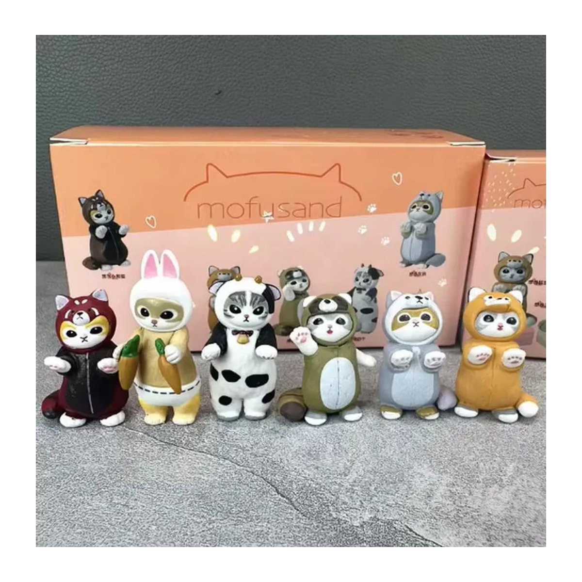 Mofusand Blindbox Actionfigur Orca-Verkleidung Niedliche Weiße Hai-Katzen Serie in Weiß und Mehrfarbig als Kawaii Desktop-Dekoration aus Kunststoff - Bild 2