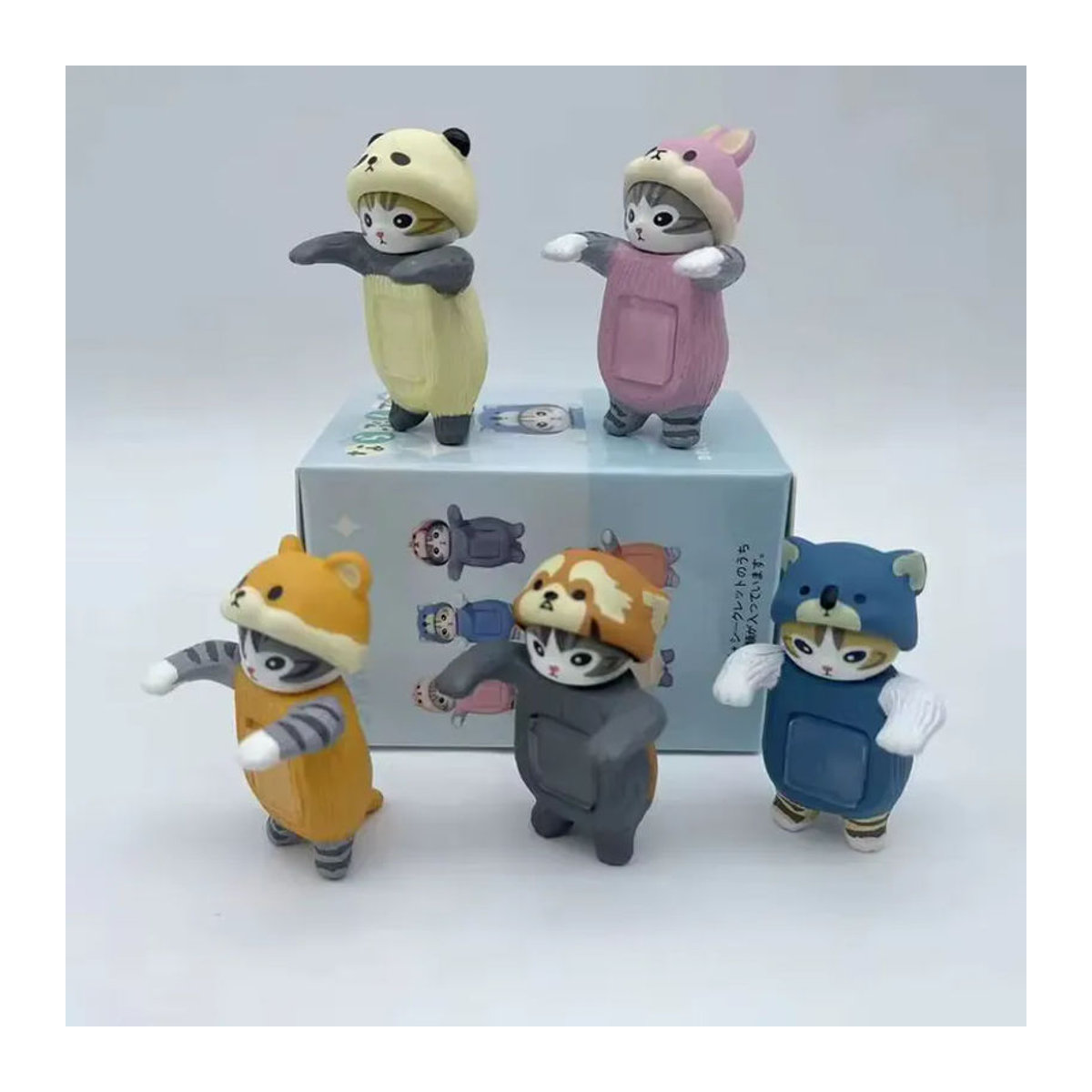 Mofusand Liegefigur Blindbox Dekorative Mini-Figur im Tierkostüm aus Kunststoff, mehrfarbig - Bild 4