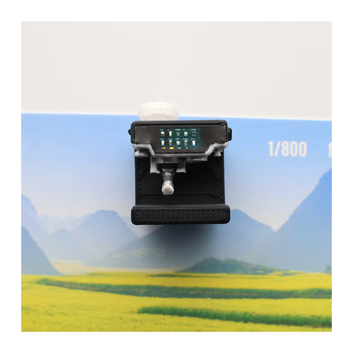 Mognot Mini-Kaffeemaschinen-Rückmagnet in Schwarz aus Kunststoff für Fotokarten und Memos - Bild 2