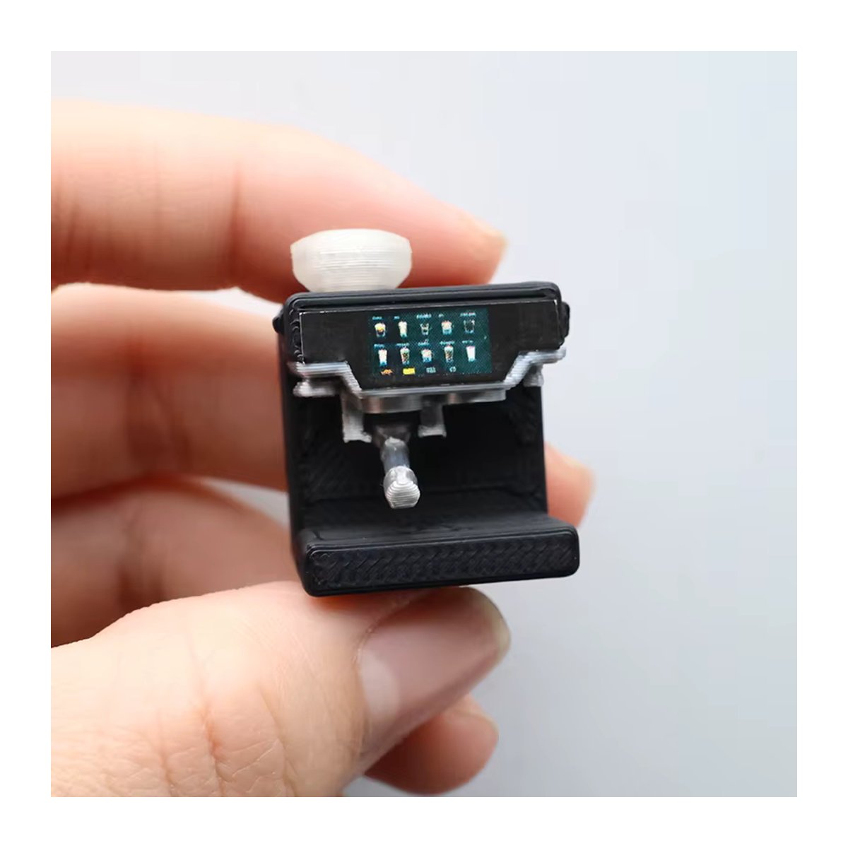 Mognot Mini-Kaffeemaschinen-Rückmagnet in Schwarz aus Kunststoff für Fotokarten und Memos - Bild 4