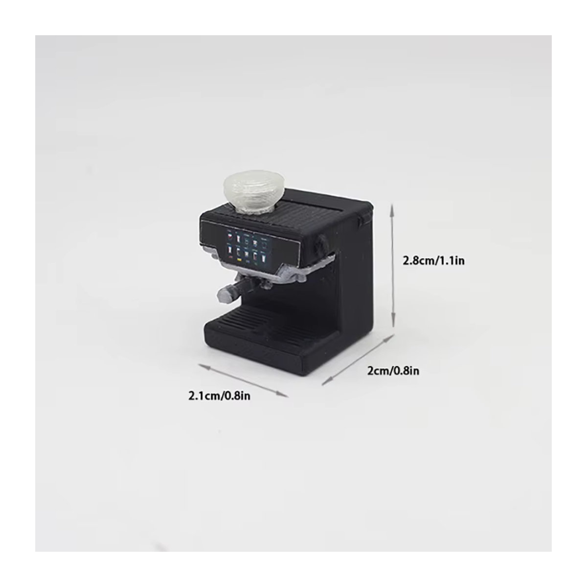 Mognot Mini-Kaffeemaschinen-Rückmagnet in Schwarz aus Kunststoff für Fotokarten und Memos - Bild 5