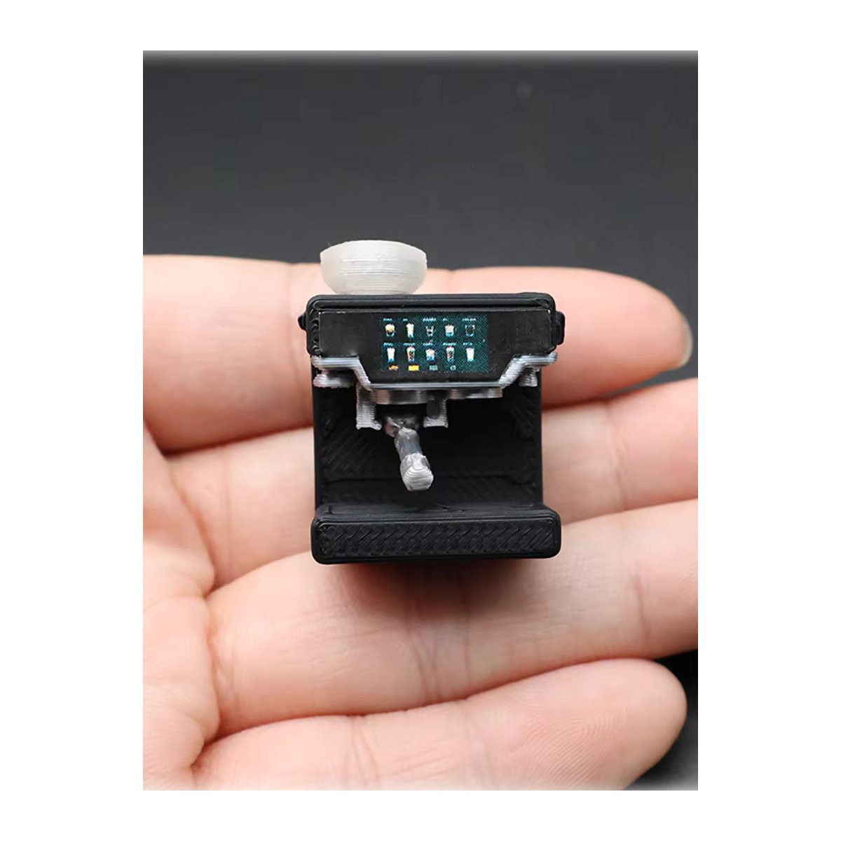 Mognot Mini-Kaffeemaschinen-Rückmagnet in Schwarz aus Kunststoff für Fotokarten und Memos - Bild 6