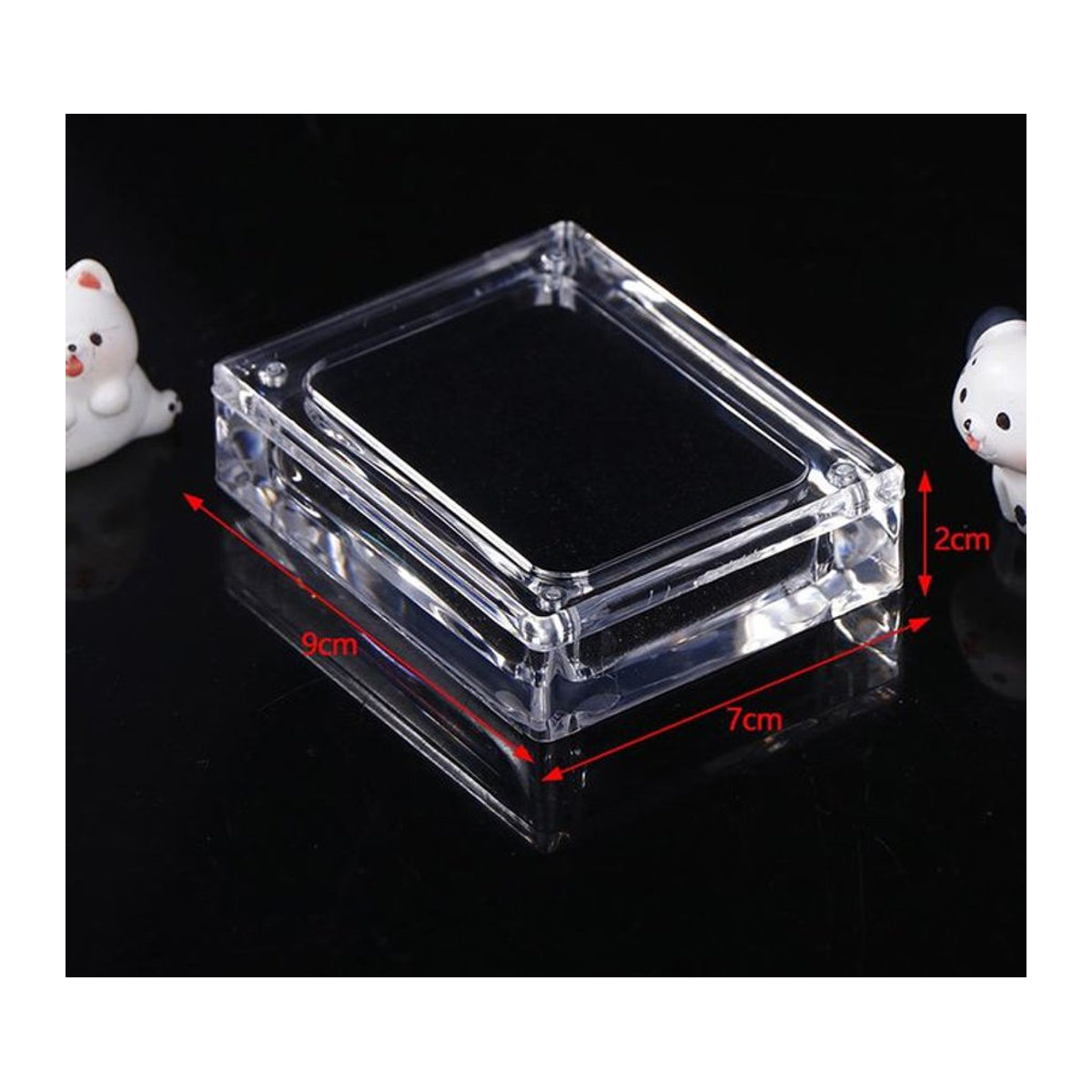 Mommy Baby Edelsteinbox mit Acrylglasplatte als transparenter Ausstellungsstand für Diamanten und Schmuck, rechteckig - Bild 1