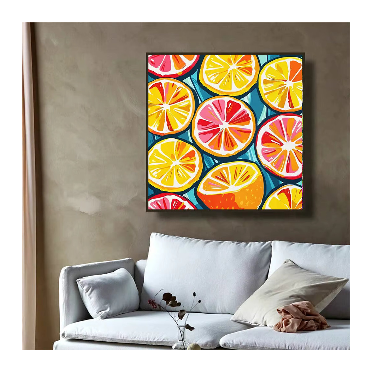 Momoart Malen nach Zahlen Set Orange Obst DIY Malen Kit für Erwachsene auf Leinwand - Bild 2