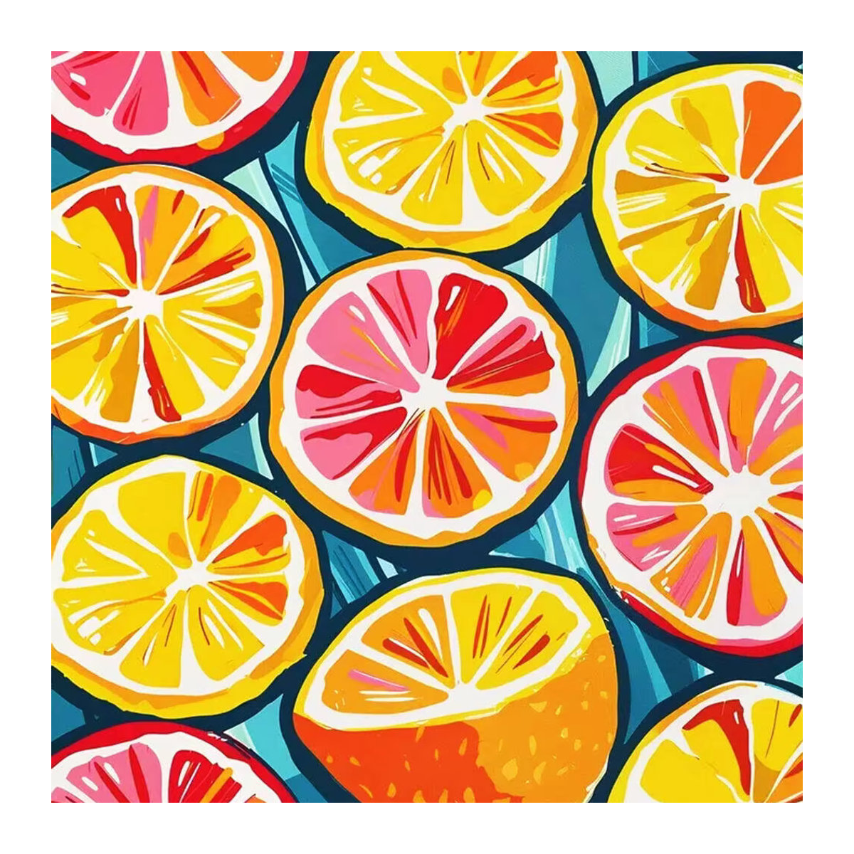 Momoart Malen nach Zahlen Set Orange Obst DIY Malen Kit für Erwachsene auf Leinwand - Bild 3