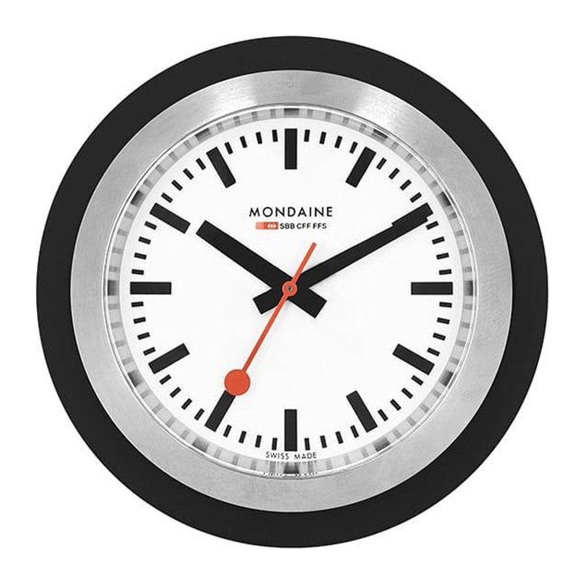 Mondaine Wanduhr A660.30335.16SBO mit analogem Quarzwerk in minimalistischem Design - Bild 1