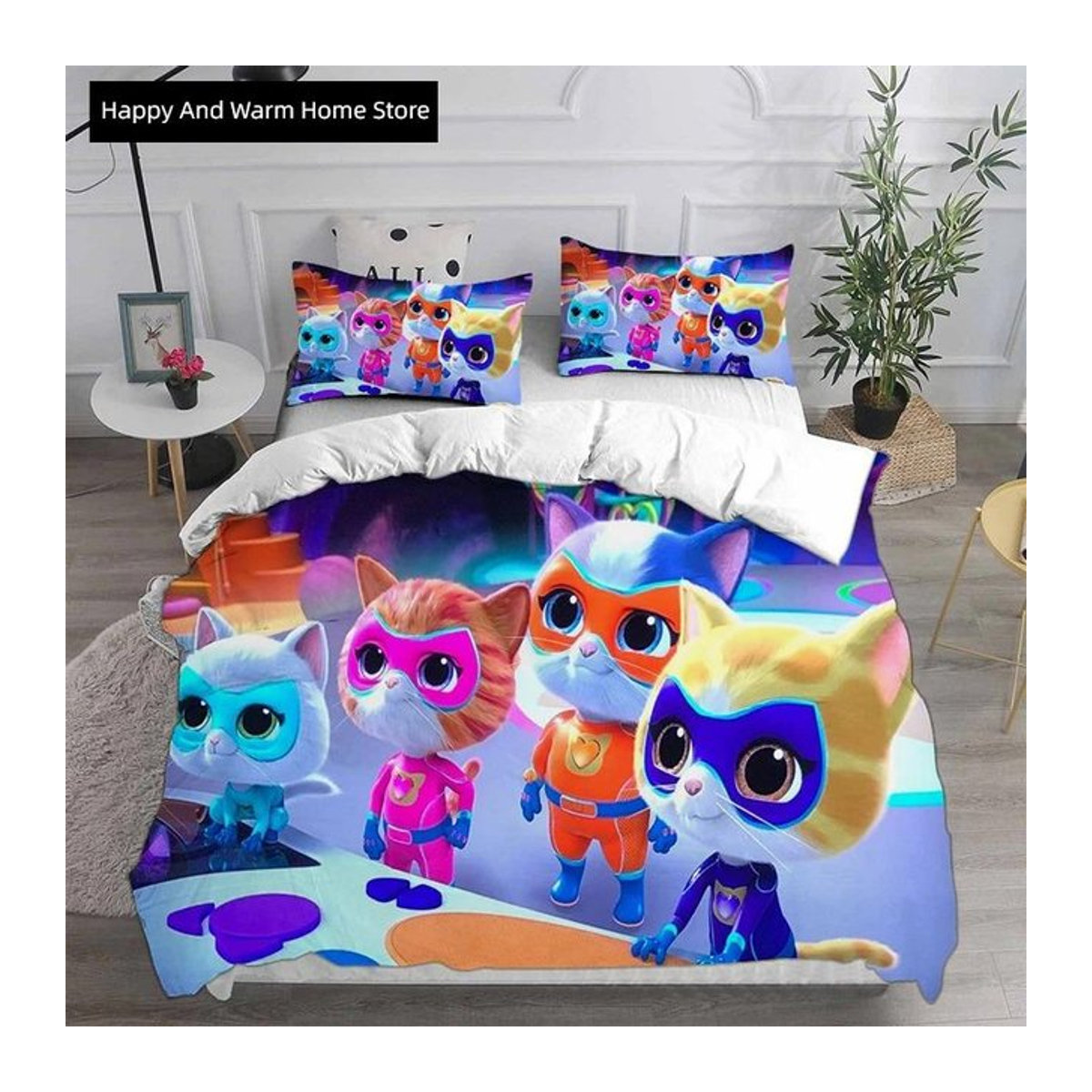 Monika Chen Bettwäsche Set Anime Super Kätzchen Multicolor, 3-teilig, B/H: 135 x 200 cm - Bild 1