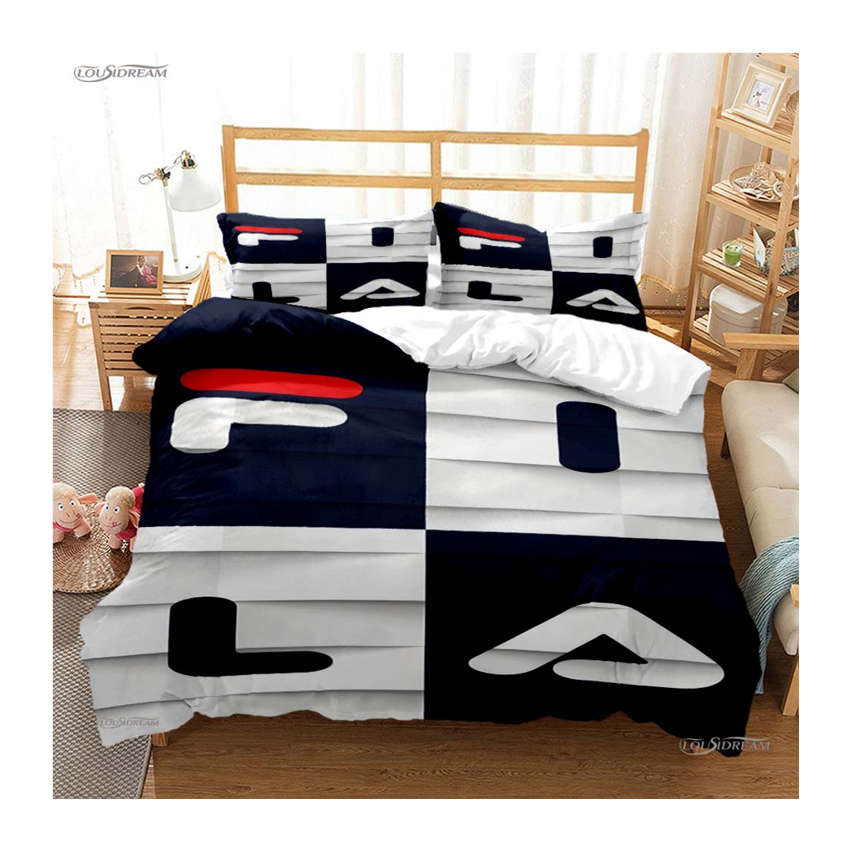 Monika Chen Bettwäsche Set mit Steppdecke und Kissenbezügen, Ganzjahres Bettbezug für Einzelbett, Queen oder King Size, B/H: 140 x 210 cm - Bild 1