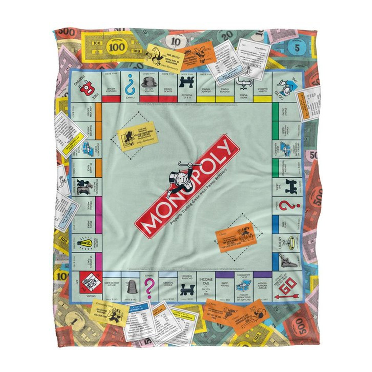 Monopoly Spielszene Decke in Schwarz, One Size - Bild 1