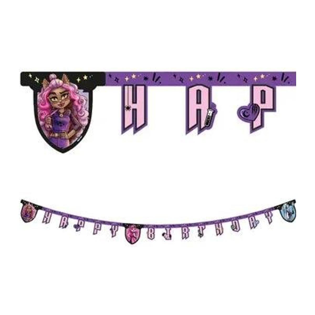 Monster High Banner Girlande für deine Geburtstag Party - Bild 1