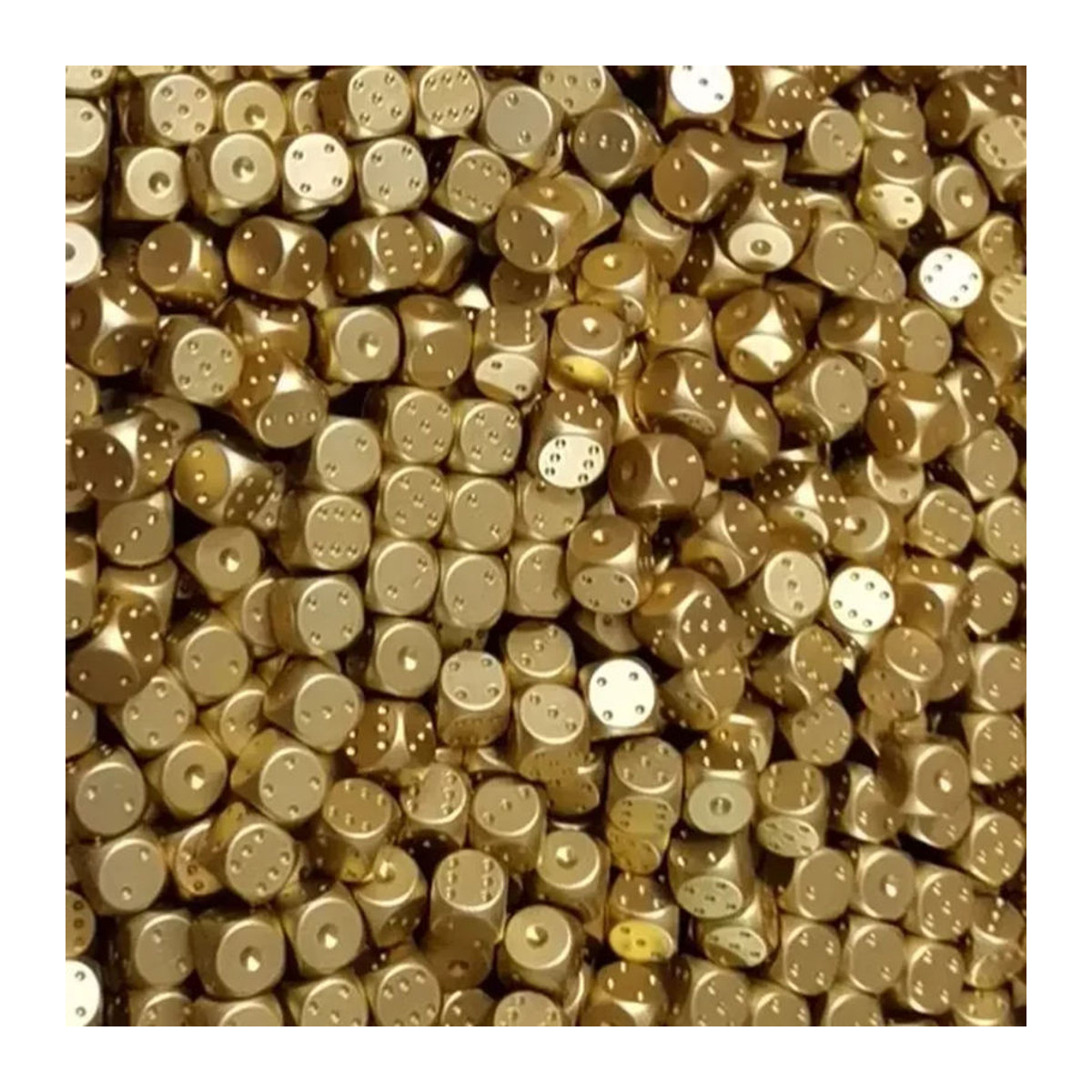 MOONBIFFY Kupferwürfel aus Messing in Gold, quadratische Metallwürfel zur Dekoration und als Requisiten - Bild 1
