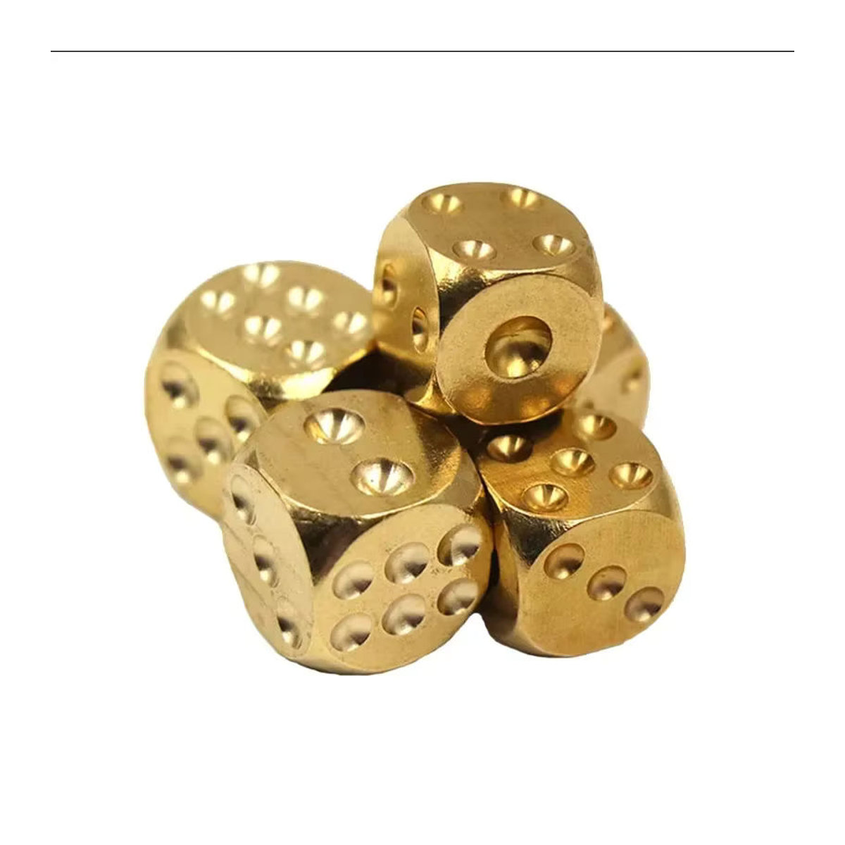 MOONBIFFY Kupferwürfel aus Messing in Gold, quadratische Metallwürfel zur Dekoration und als Requisiten - Bild 2