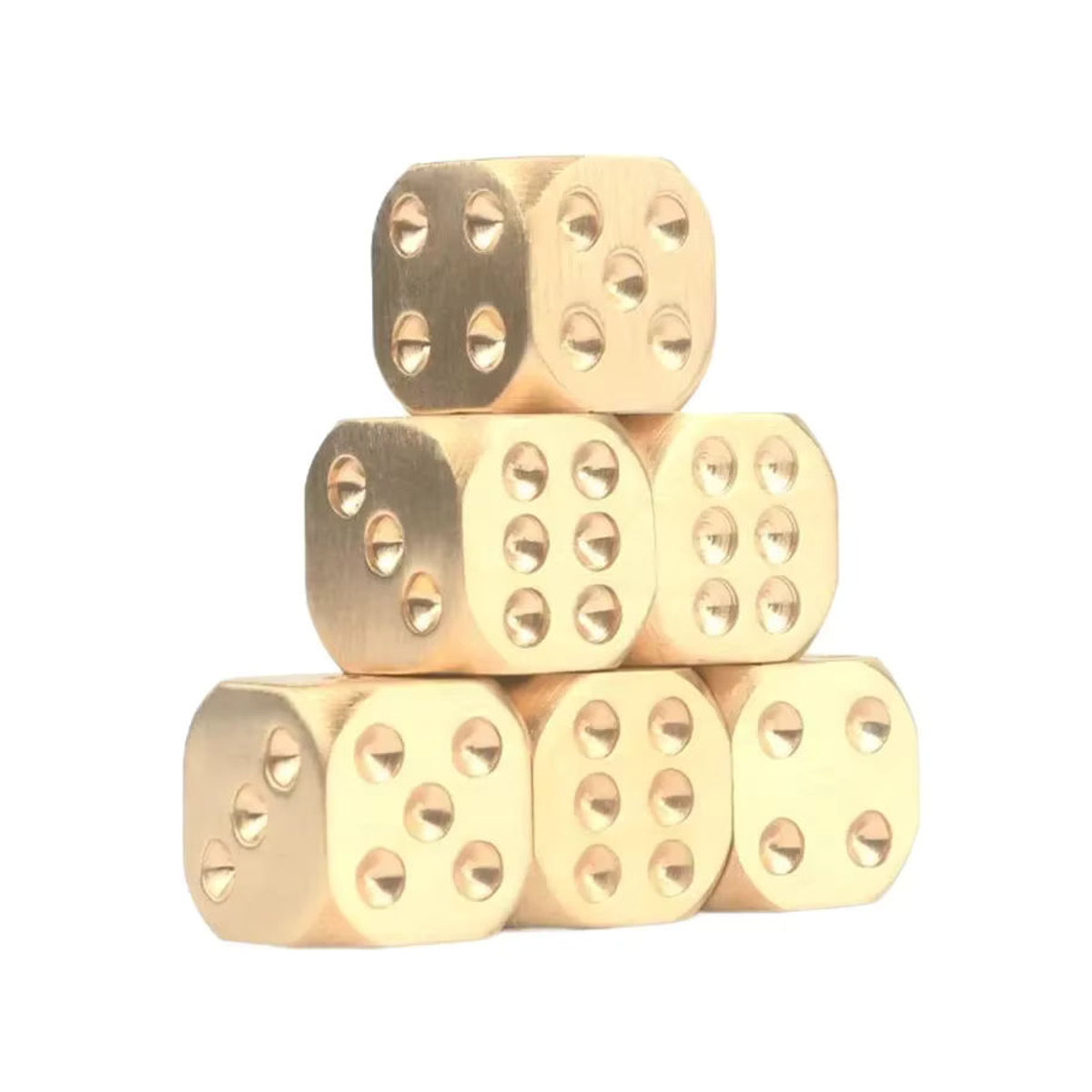 MOONBIFFY Kupferwürfel aus Messing in Gold, quadratische Metallwürfel zur Dekoration und als Requisiten - Bild 3
