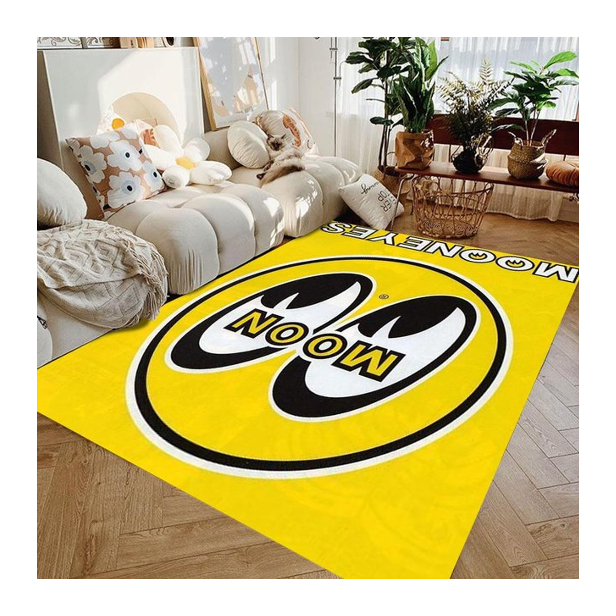 Mooneyes Fußmatte rutschfest und weich für Schlafzimmer, Küche oder Waschküche B/B: 50 x 80 cm - Bild 1
