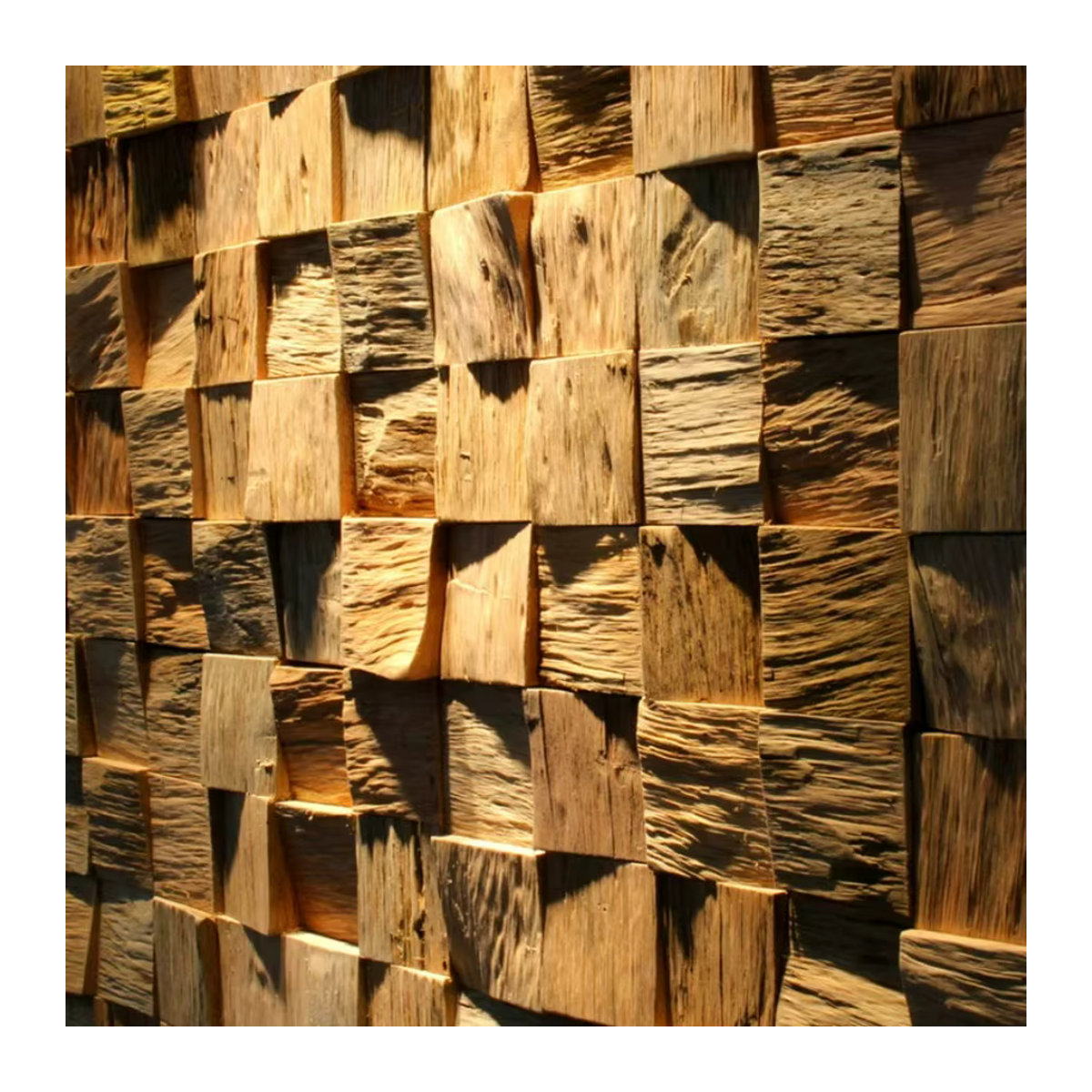 Mosecor Massivholz Mosaik Wanddekoration im europäischen Stil für Wohnzimmer und Schlafzimmer - Bild 2