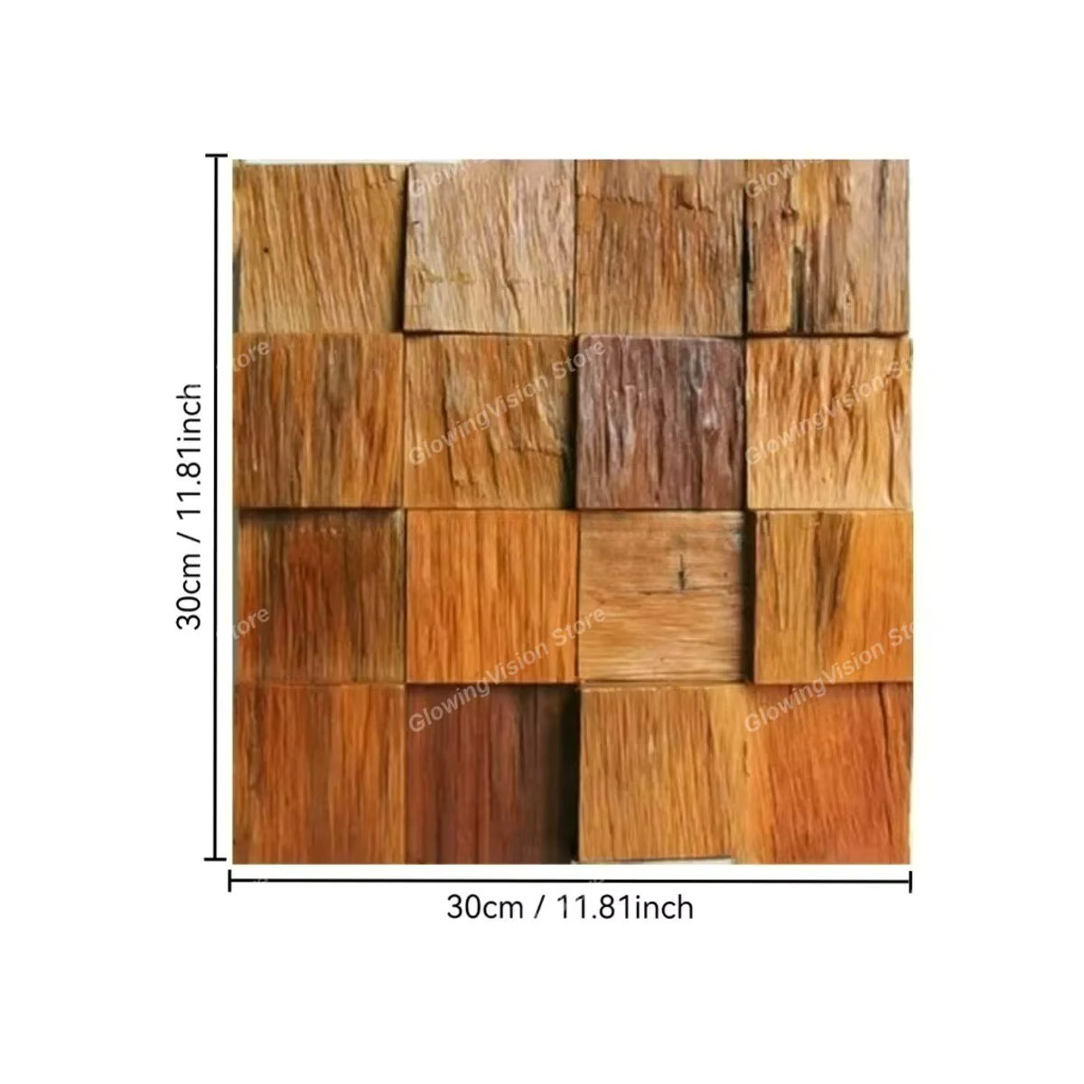Mosecor Massivholz Mosaik Wanddekoration im europäischen Stil für Wohnzimmer und Schlafzimmer - Bild 5
