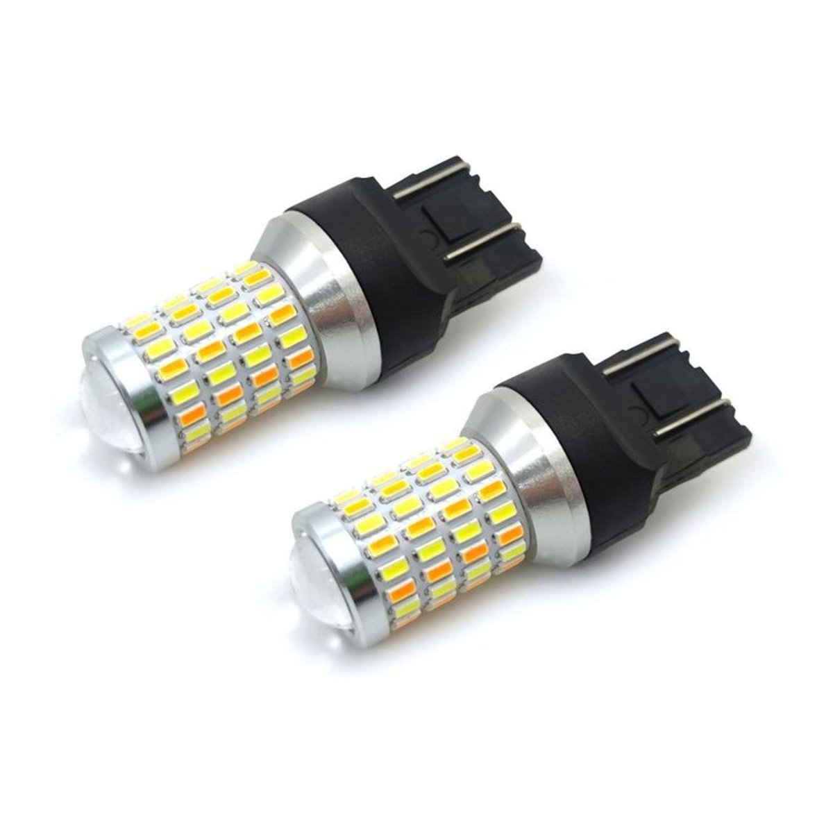 motoLEDy 2er Set LED-Lampen 7443 12V CANBUS zweifarbig Weiß-Orange für Off-Road Fahrzeuge - Bild 1
