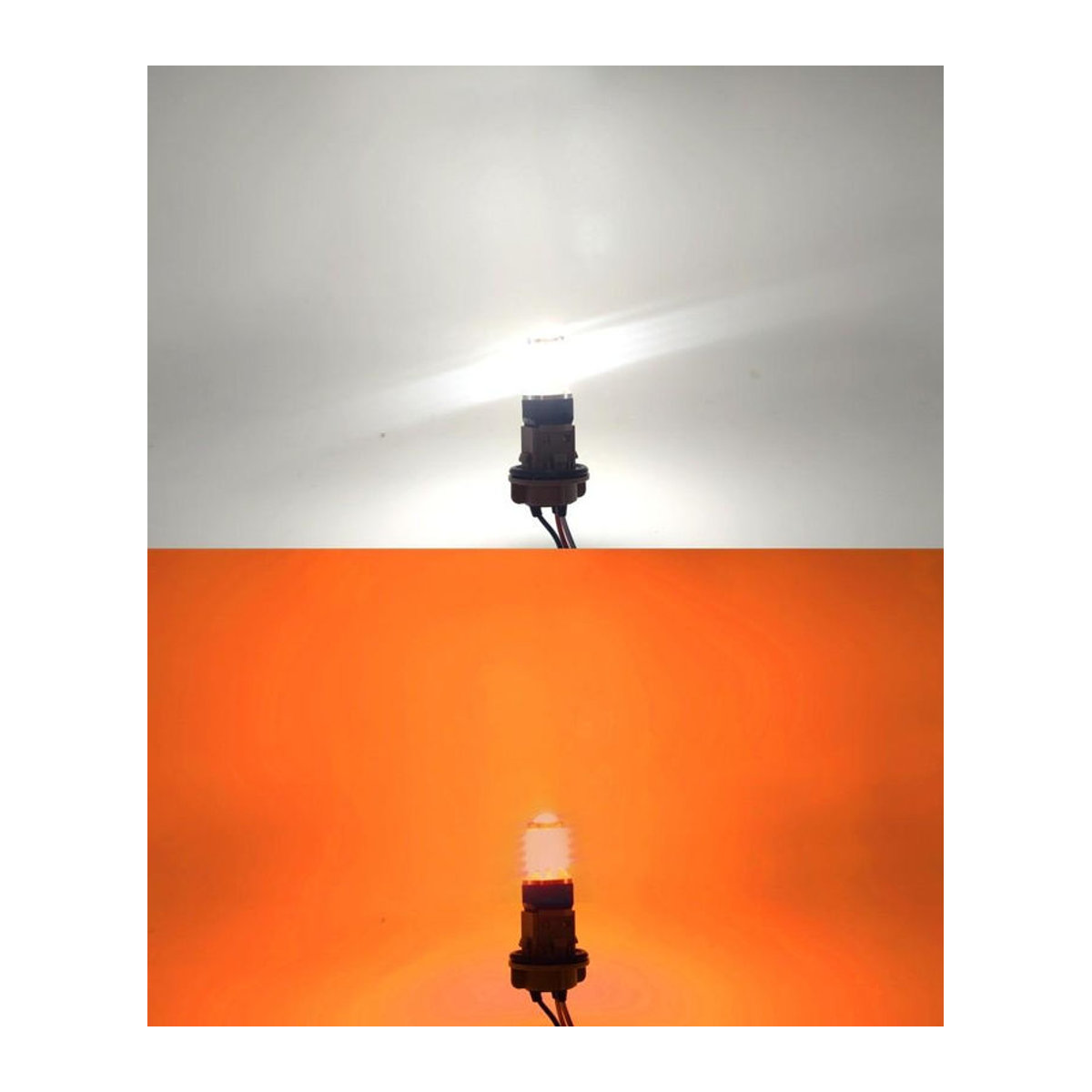 motoLEDy 2er Set LED-Lampen 7443 12V CANBUS zweifarbig Weiß-Orange für Off-Road Fahrzeuge - Bild 3