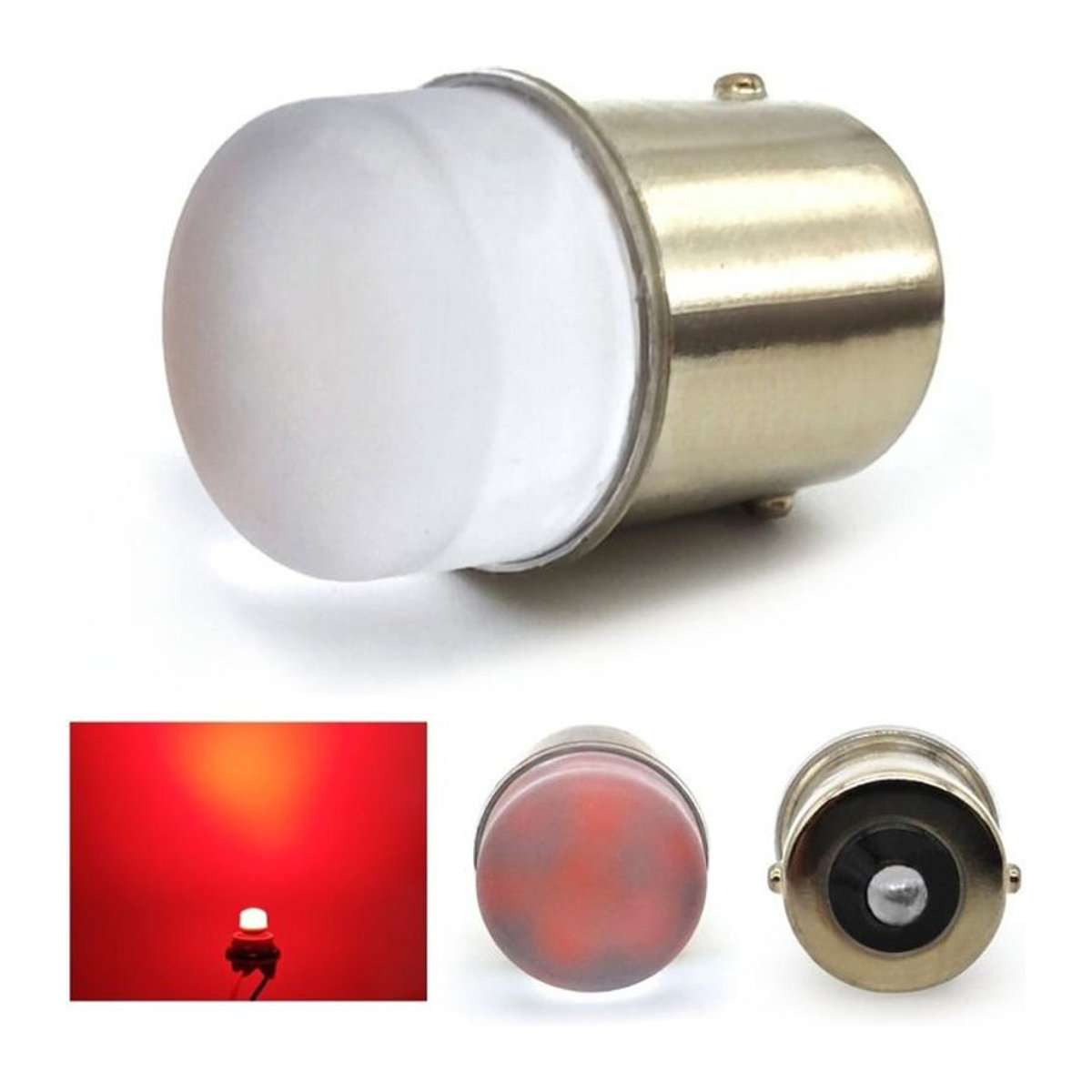 motoLEDy 2er Set P21W LED Birnen BA15S R5W R10W Rot 900lm CANBUS 12-18V Off-Road - Bild 1