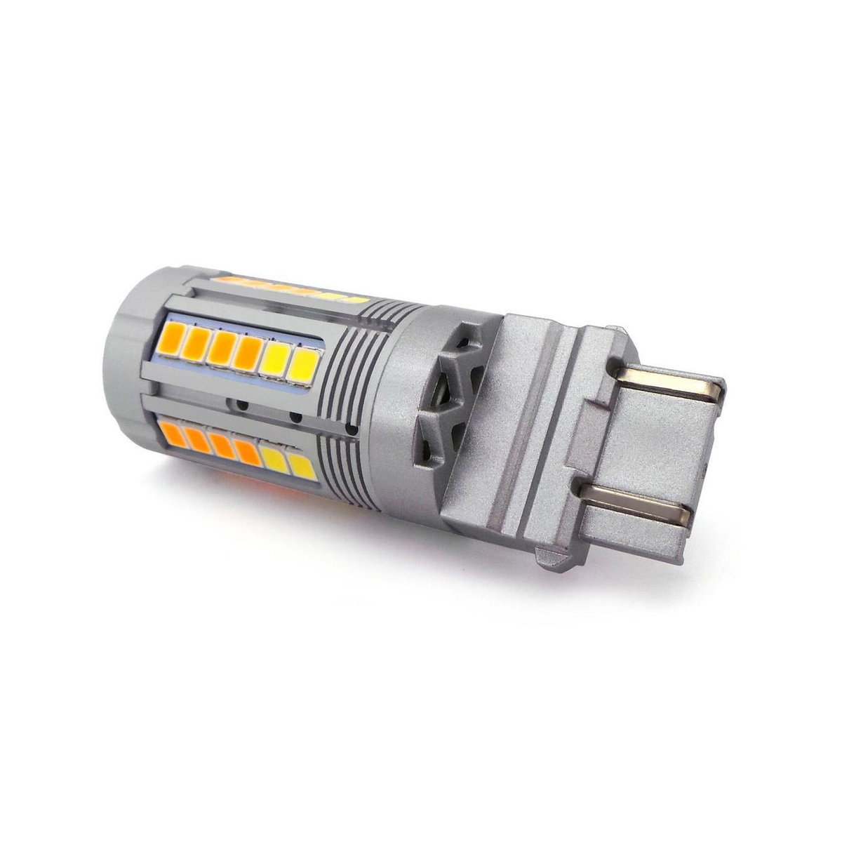 motoLEDy 2er Set P27/7W LED-Birnen 3157 12-24V CANBUS Fehlerfrei Kaltweiß-Orange - Bild 2