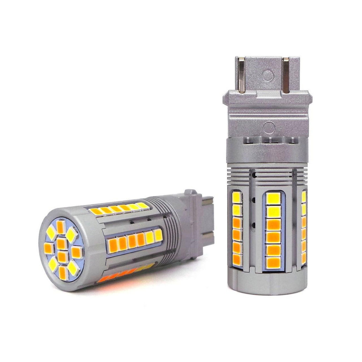 motoLEDy 2er Set P27/7W LED-Birnen 3157 12-24V CANBUS Fehlerfrei Kaltweiß-Orange - Bild 4
