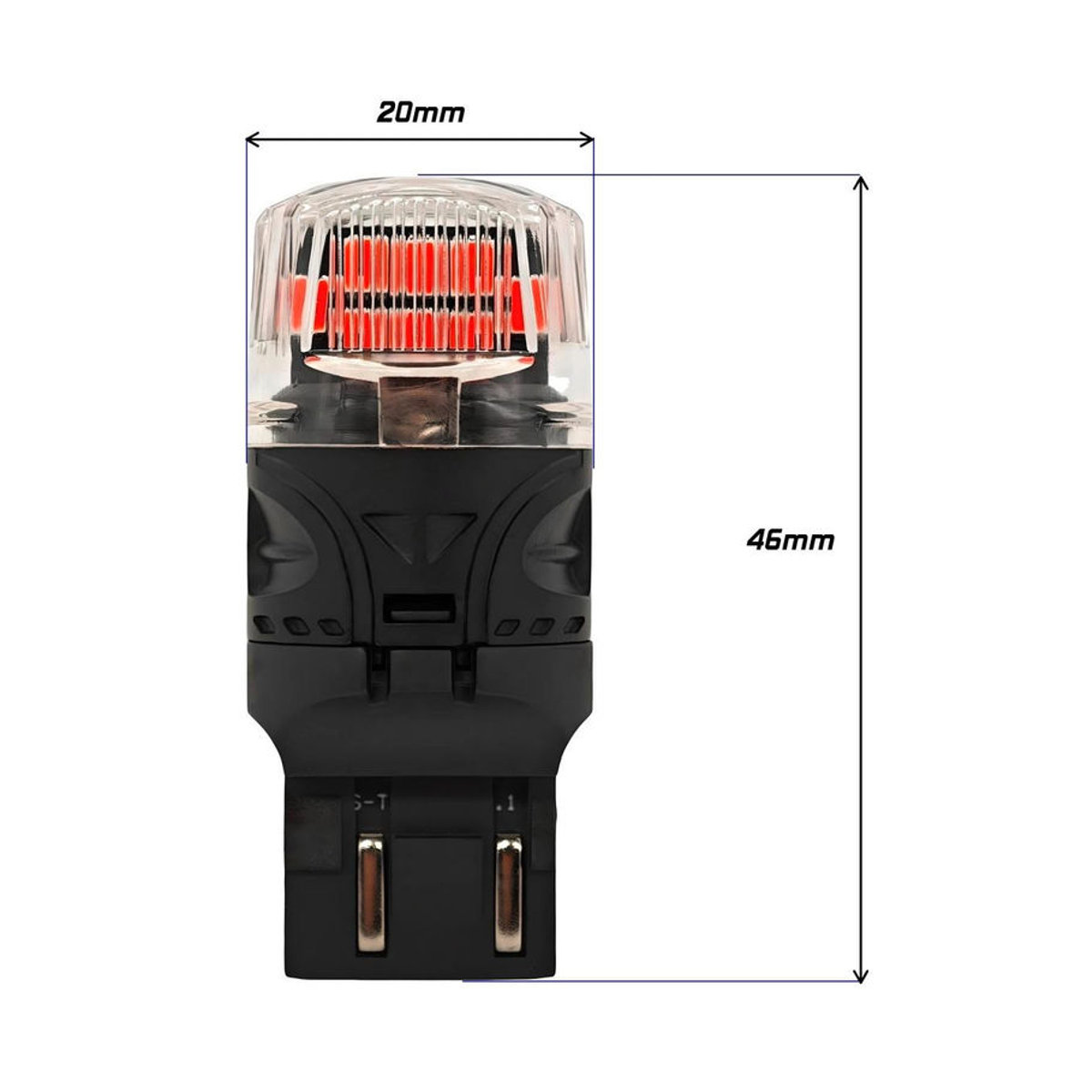 motoLEDy 2er Set W21/5W LED Birnen 7443 12V CANBUS 1800lm Rot Off-Road - Bild 12