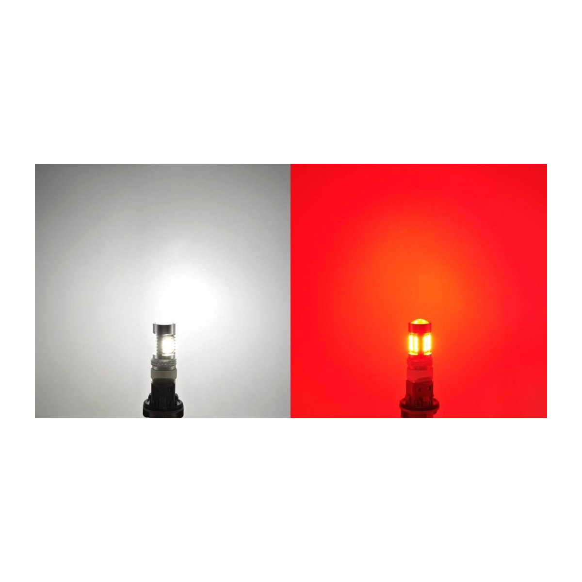 motoLEDy 2er Set W21/5W LED Birnen 7443 12V CANBUS zweifarbig Weiß-Rot Kaltweiß für Off-Road - Bild 10