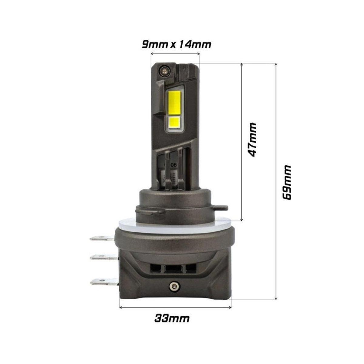 motoLEDy H15 LED Birnen Set 2 Stück 12V CANBUS CSP 15000lm Neutralweiß für Off-Road - Bild 2