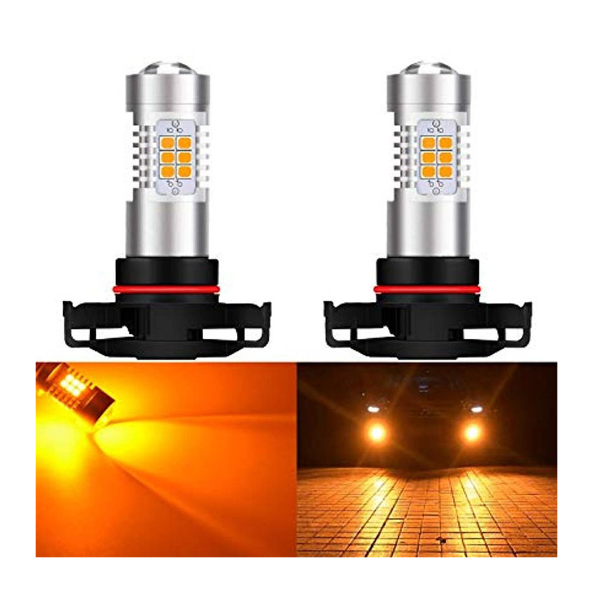 motoLEDy LED-Birnen H16 12-24V CANBUS Orange für Off-Road, 2 Stück - Bild 4