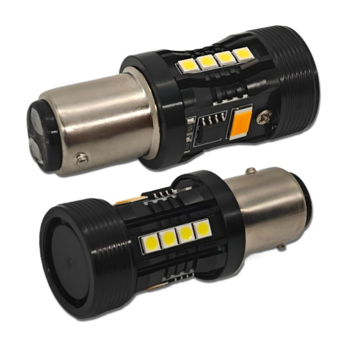 motoLEDy P21/5W LED-Birnen 1157 12V Set mit zwei Farben in Kaltweiß für Off-Road Anwendungen, 2 Stück - Bild 2