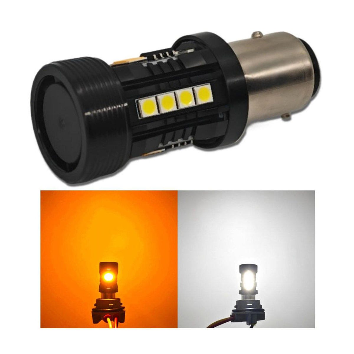 motoLEDy P21/5W LED-Birnen 1157 12V Set mit zwei Farben in Kaltweiß für Off-Road Anwendungen, 2 Stück - Bild 6