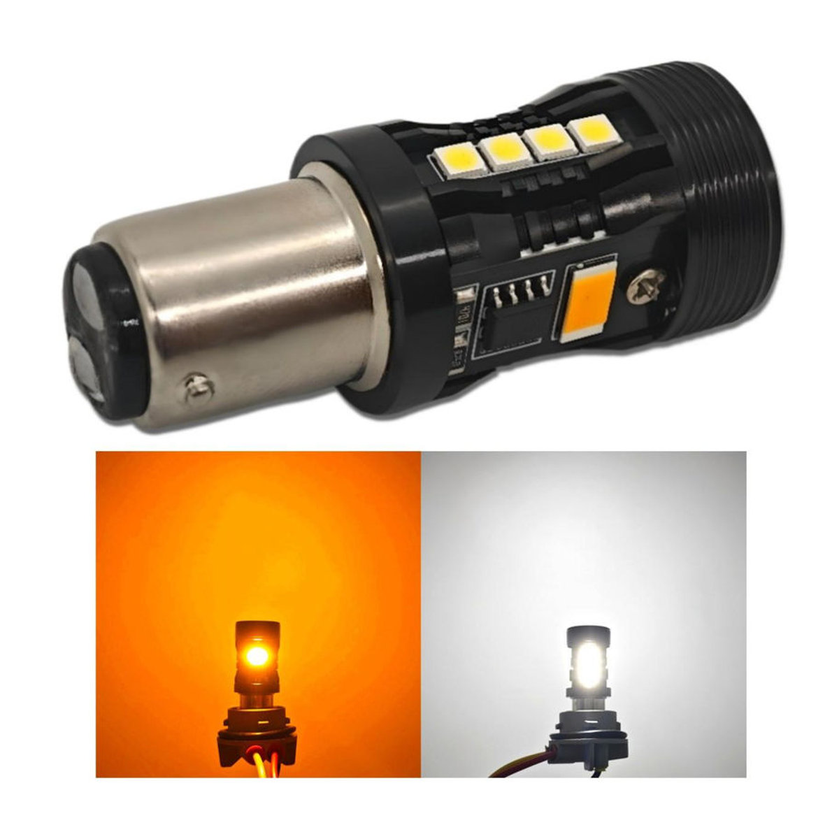 motoLEDy P21/5W LED-Birnen 1157 12V Set mit zwei Farben in Kaltweiß für Off-Road Anwendungen, 2 Stück - Bild 9