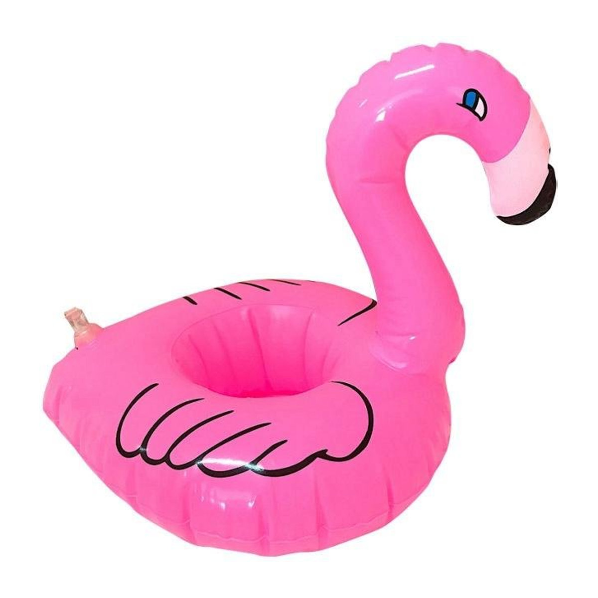 MOWIN Mini aufblasbarer Flamingo Donut Schwimmring mit Getränkehalter für Kinder und Erwachsene - Bild 1