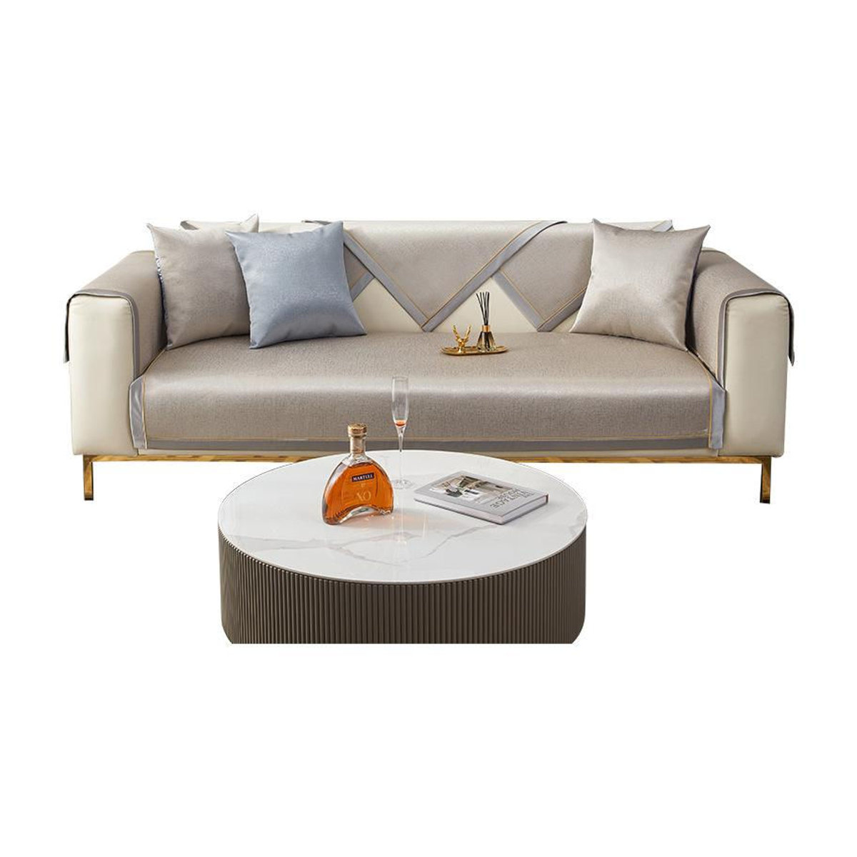 Moxing Sofakissenbezug und Überwurf für Sofa und Rückenlehne, rutschfest, B/T/H: 70 x 70 cm - Bild 4
