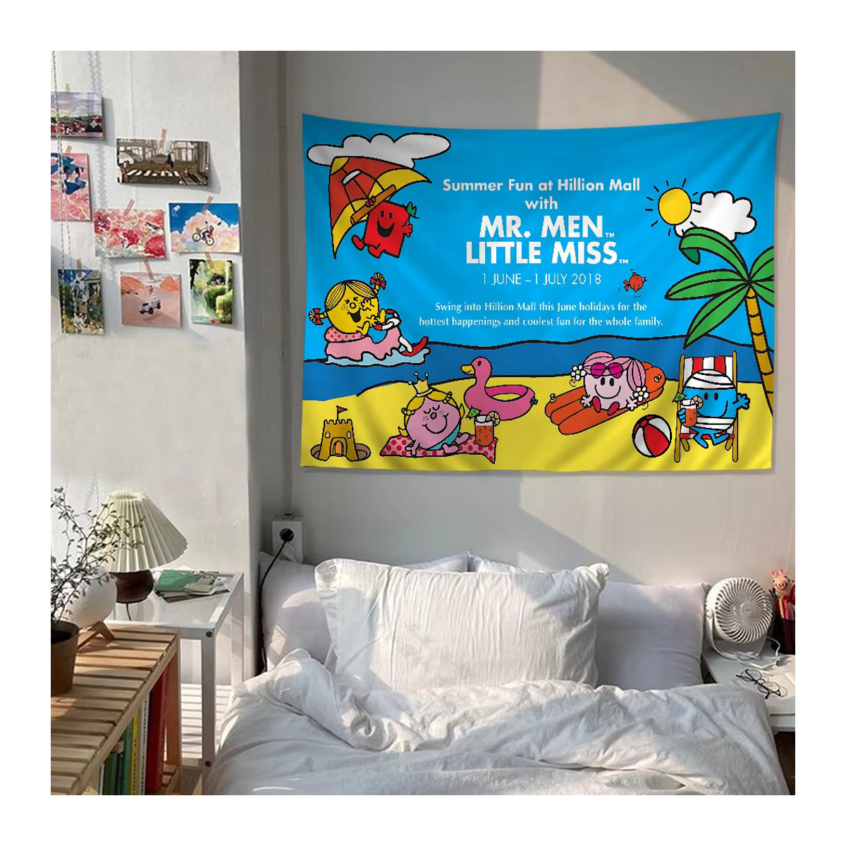 Mr. M-Men Little Miss Happy Birthday Vinyl-Hintergrund für Geburtstagspartys und Fotoshootings, Multicolor - Bild 2