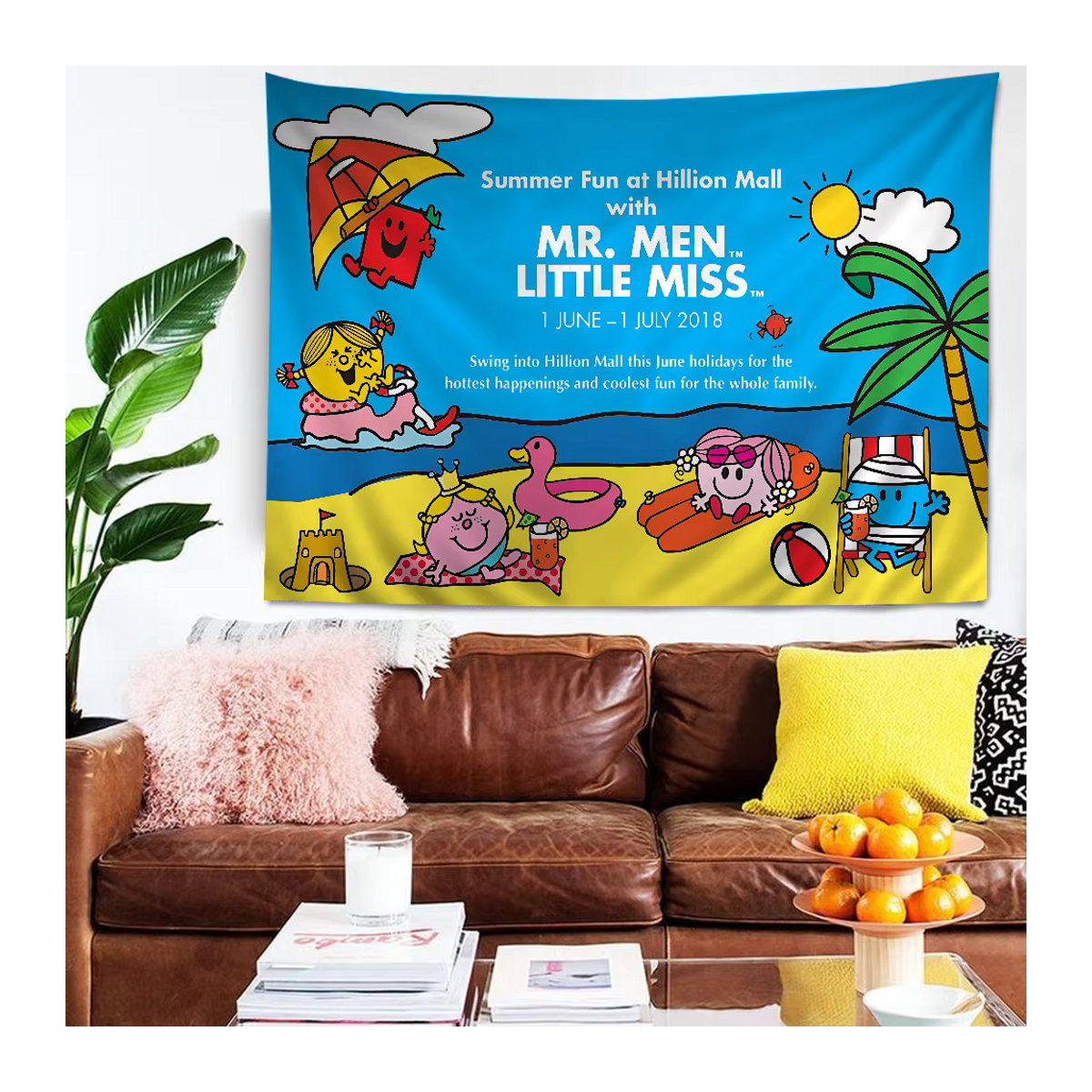 Mr. M-Men Little Miss Happy Birthday Vinyl-Hintergrund für Geburtstagspartys und Fotoshootings, Multicolor - Bild 3