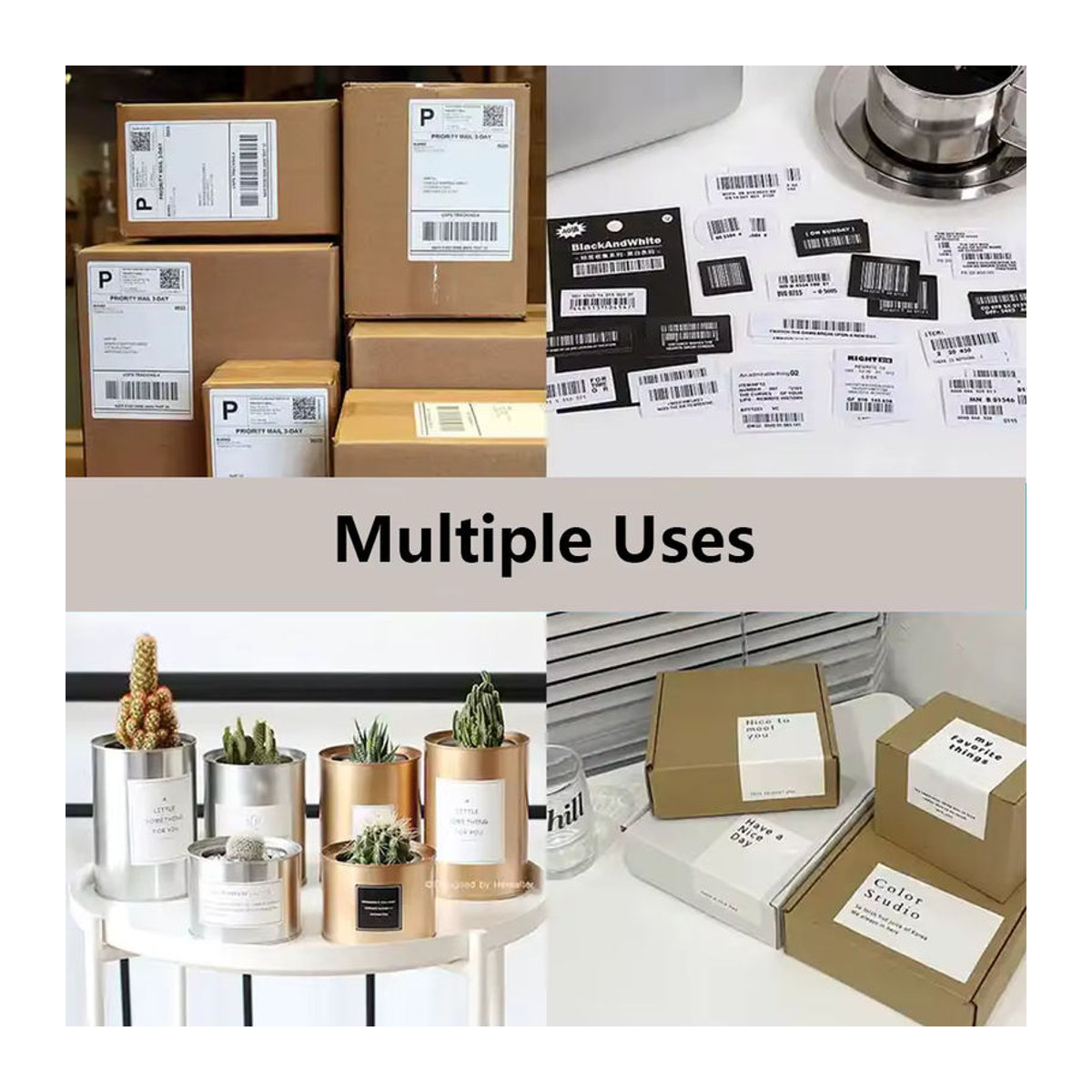 MrLabel Selbstklebendes Thermopapier E210/P50/PT-260 Etiketten in Weiß kompatibel mit MUNBYN Nelko M110 M220 M200 Etikettendruckern - Bild 3