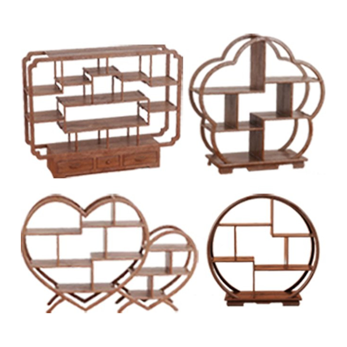 MSFTOYS Miniatur Puppenhaus Regal aus Holz in Beige und Braun für DIY Modellbau und Dekoration - Bild 1
