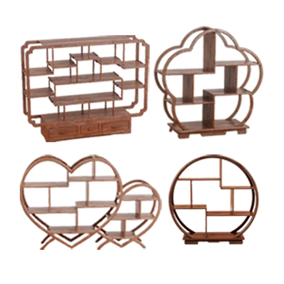 MSFTOYS Miniatur Puppenhaus Regal aus Holz in Beige und Braun für DIY Modellbau und Dekoration - Bild 4