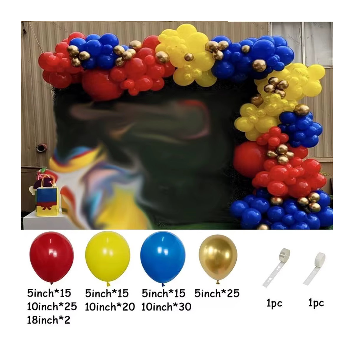 Mtrong Te 150-teiliges Prinzessinnen Party-Ballon-Set in Mehrfarbig für Kindergeburtstage und Babypartys - Bild 2