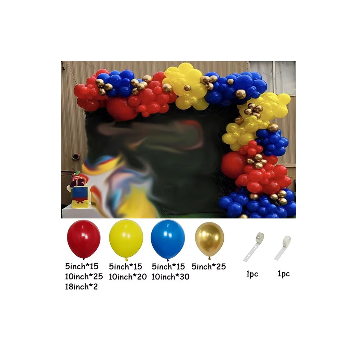 Mtrong Te 150-teiliges Prinzessinnen Party-Ballon-Set in Mehrfarbig für Kindergeburtstage und Babypartys - Bild 3
