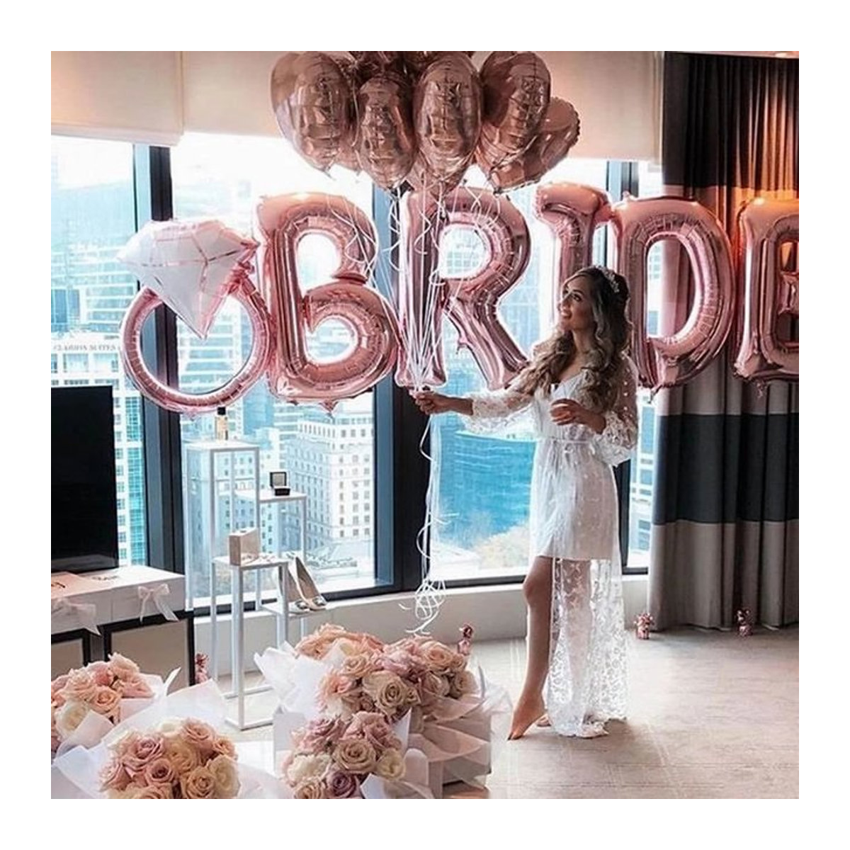 Mtrong Te Folienballon Braut Zu Werden in Rose Gold für Hochzeit, Brautparty und Engagement Dekoration - Bild 1