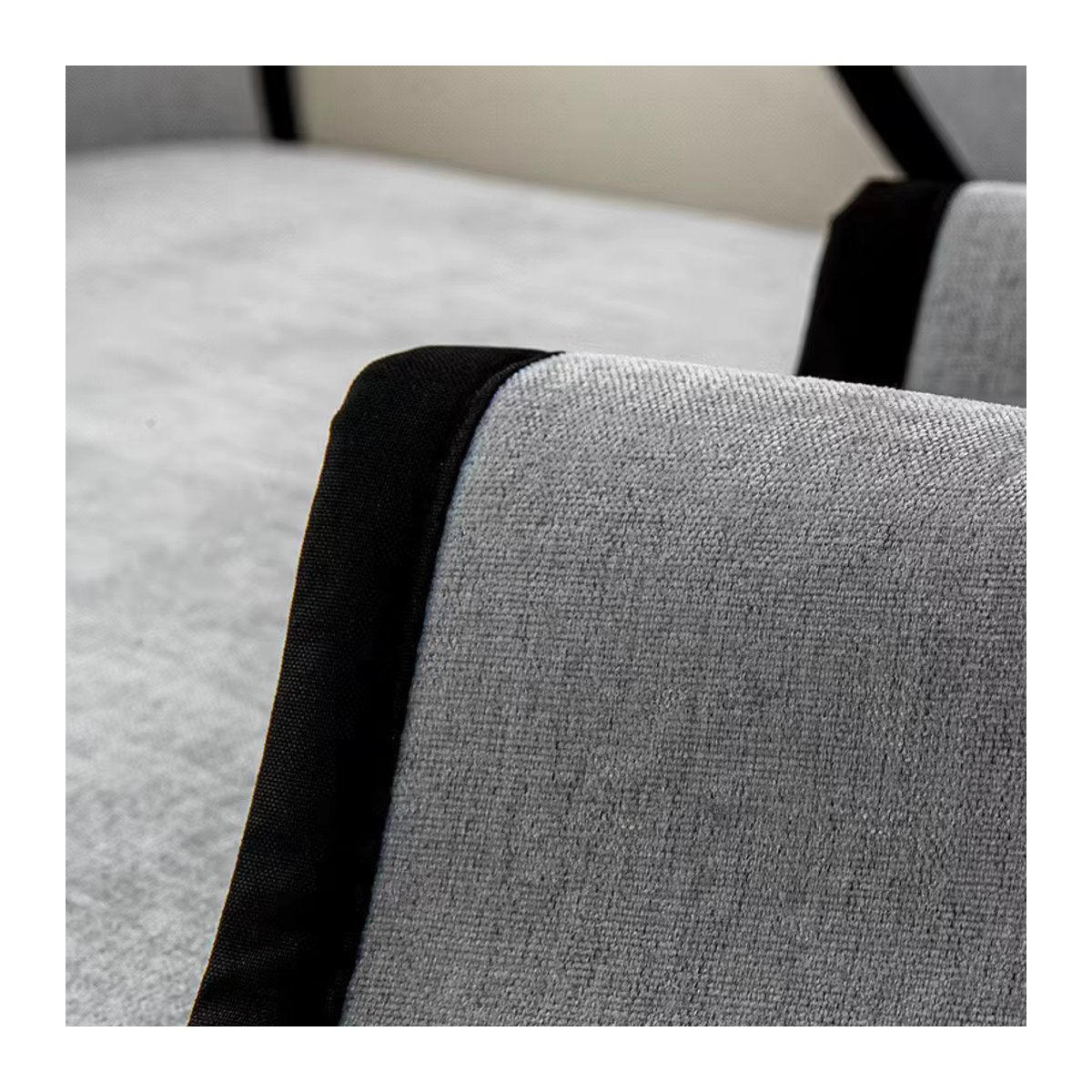 Mtuove L-förmiger Sofabezug aus weicher Chenille-Stickerei in Grau, rutschfester Schutz für dein Sofa im Wohnzimmer - Bild 4