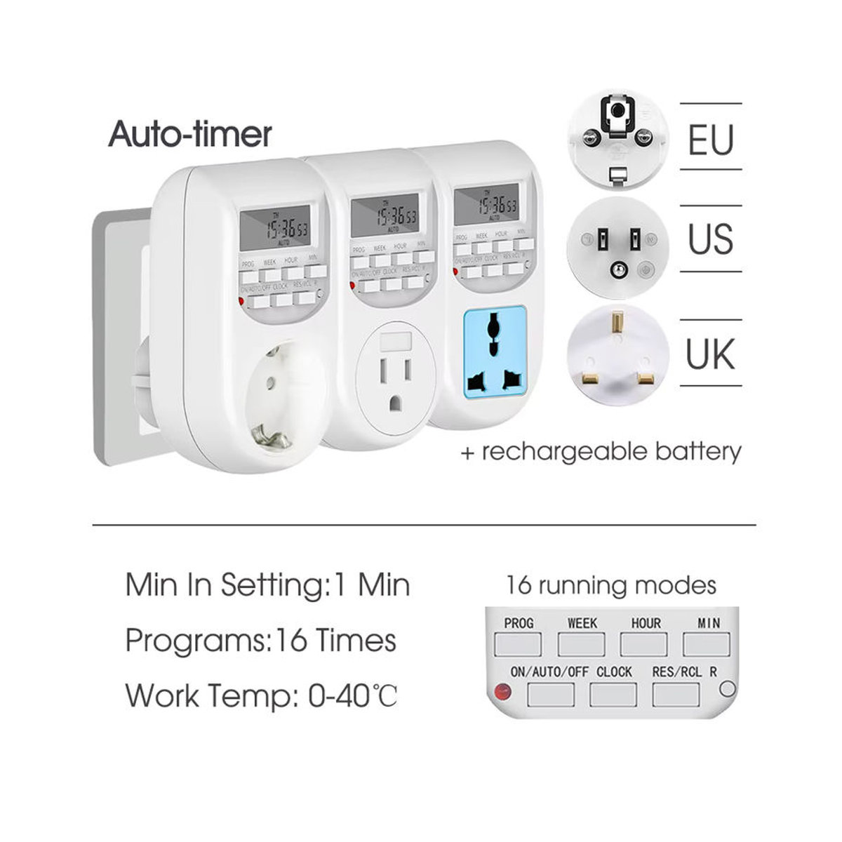 MUCIAKIE Mikro-Bewässerungssystem mit selbstansaugender Pumpe und 0,15mm Sprühdüsen für Garten und Gewächshaus, 110-240V, 60W - Bild 2