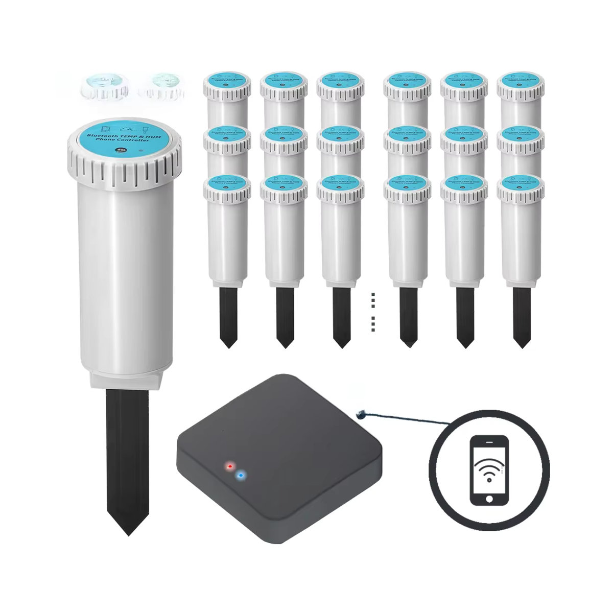 MUCIAKIE Smart Pflanzen-Sensor für Bodenfeuchtigkeit und Temperatur mit Wifi und Bluetooth, wasserdichtes Thermometer und Hygrometer für den Garten - Bild 5